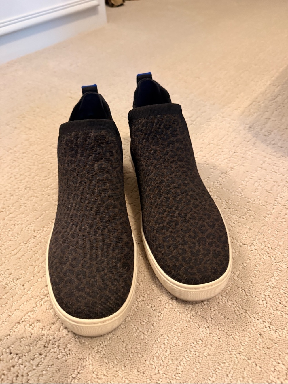 Rothy's Women's Slip-On Sneakers in Dark Brown Leopard- Size 10.5